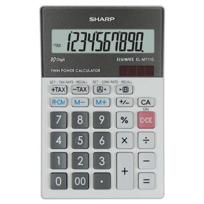 Калкулатор Sharp EL711G-GY, 10 разряден с ЕВРО
