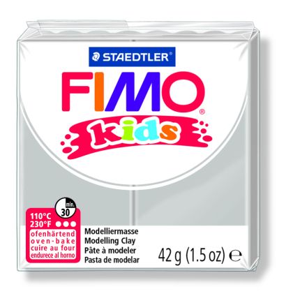 Полимерна глина Staedtler Fimo Kids,42g, светло сив 80