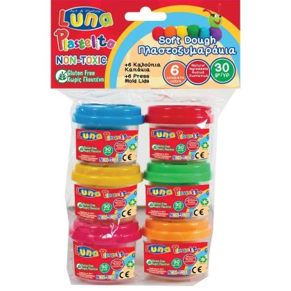 Комплект Luna тесто за моделиране, 6 цвята x 30g, ОСНОВНИ