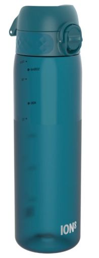 Бутилка за вода Ion8 SC, рециклирана пластмаса, 1000ml, СИНЬОЗЕЛЕН