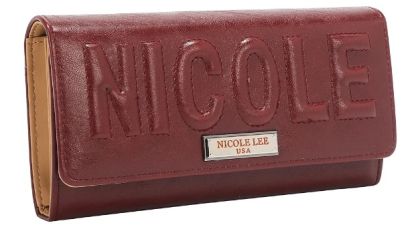 Портфейл Nicole Lee, 19x10x3.5 cm, БОРДО