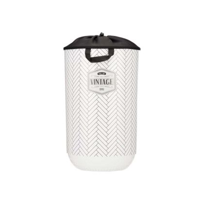 Кош за пране Kipit, пластмасов, с капак, 40 L, бял