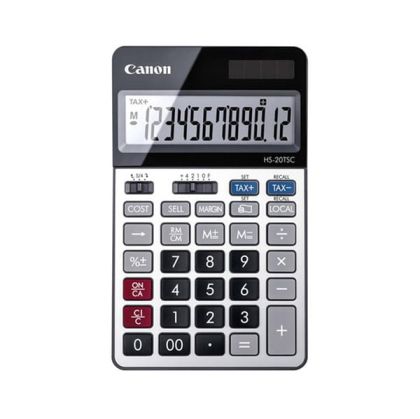 Настолен калкулатор Canon HS-20TSCDBL, 12-разряден, сив