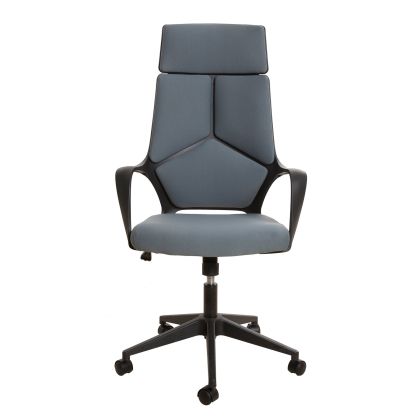 Директорски стол Force Black, текстил, Tilt механизъм, до 120 kg, сив