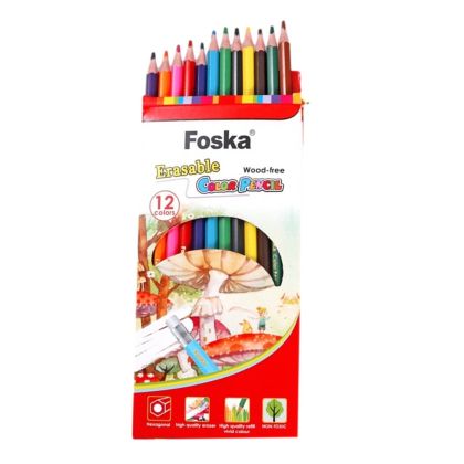 Foska Моливи Hexagonal, изтриваеми, 12 цвята