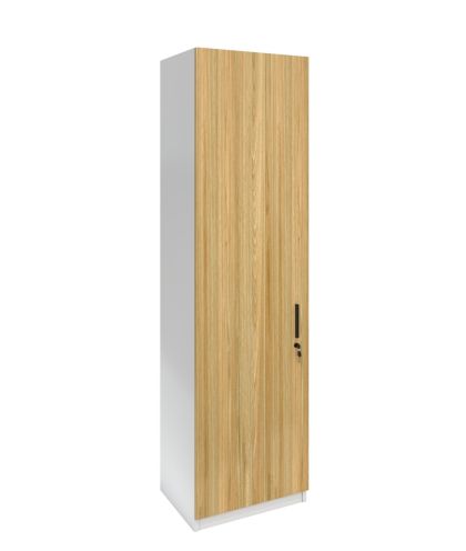 Гардероб RFG Monaco, единичен, 550 х 400 х 2000 mm, ПДЧ 18 mm, бряст и бяло