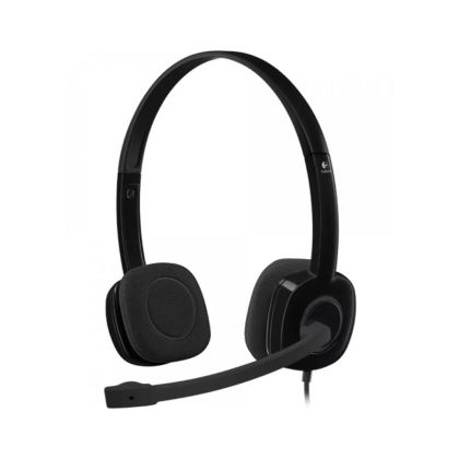 Слушалки Logitech Overhead H151, жични, черни, 3.5 mm жак, 122 dB, 1.8 m кабел
