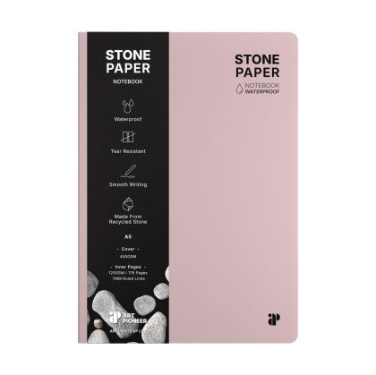 Art Pioneer Тетрадка Stone Paper, A5, твърда корица, 88 листа, розова