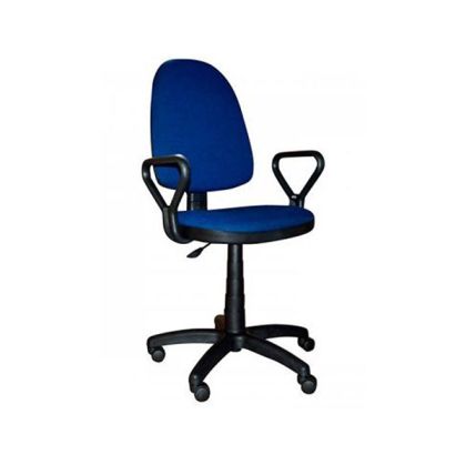 Офис стол Prestige GTP, текстил, с подлакътници Topaz, до 130 kg, син