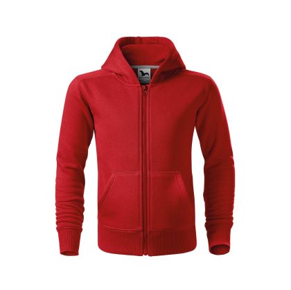 Malfini Детски суитшърт Zipper 412, размер 134 cm, възраст 8 години, червен