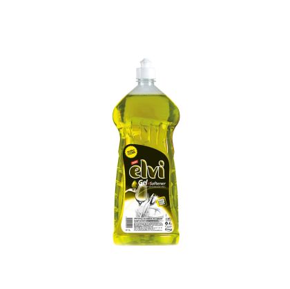 Препарат за миене на съдове Elvi Gel + Softener, лимон, 1 L