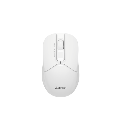 Мишка A4Tech Fstyler FG12S, безжична, безшумна, 3 бутона, AA, бяла