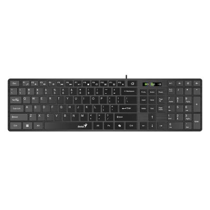 Клавиатура Genius Slimstar 126, с кабел 1.4 m, кирилизирана, USB, черна