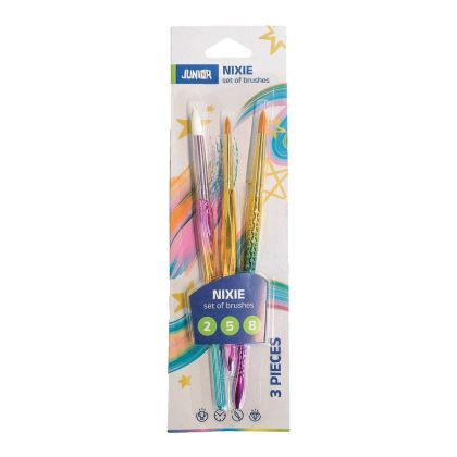 Комплект четки за рисуване Junior Nixie, обли, 3 броя