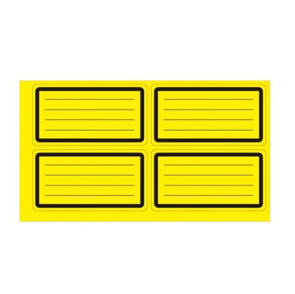 Top Office Самозалепващи се етикети, ученически, жълти, 40 броя