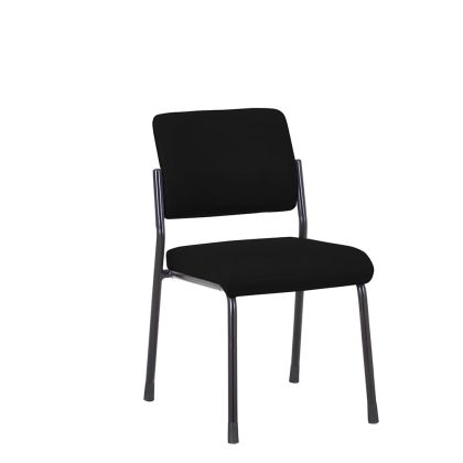 Посетителски стол RFG Solid M, текстил, метална основа, до 150 kg, черен
