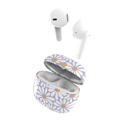 Слушалки TNB Exclusive Flower, безжични, с Bluetooth, със зареждащ кейс, USB Type-C, 102 dB