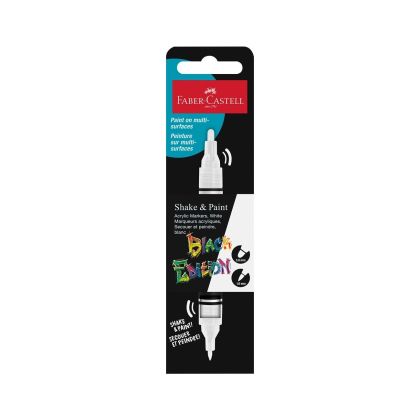 Faber-Castell Акрилен маркер Black Edition, бял