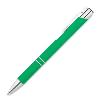 Office 1 Химикалка Norma Soft, метална, гумирана, зелена