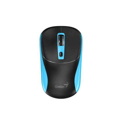 Мишка Genius NX-7123, безжична, AI Copilot, USB, 4 бутона, AA, черно-синя