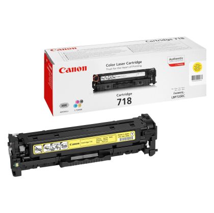Оригинална тонер касета Canon CRG 718, 2900 страници/5%, Yellow