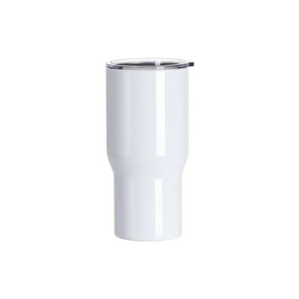 BESTSUB Чаша за пътуване, с капак, инокс, 650 ml, бяла