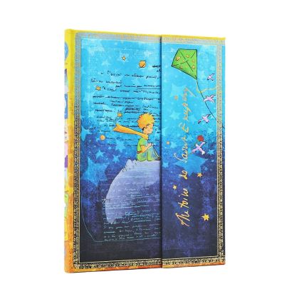Paperblanks Тефтер Saint-Exupery - The Little Prince, Midi, широки редове, твърда корица, 72 листа