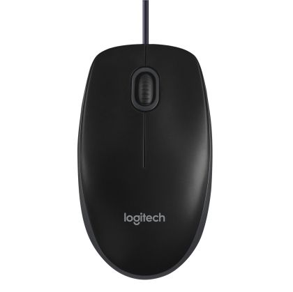 Мишка Logitech B100, оптична, USB, 800 dpi, черна