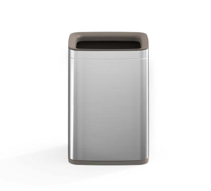 Кош за отпадъци Eko Laguna, без капак, 8 L, инокс, 23 х 18 х 35 cm