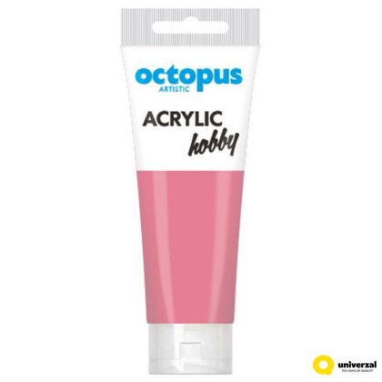 Акрилна боя Octopus Hobby, в тубичка 75ml, розова