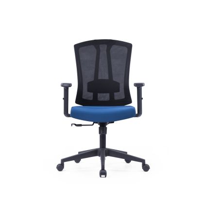 Офис стол RFG Brixxen W, дамаска и меш, Tilt механизъм, до 120 kg, тъмносиня седалка, черна облегалка