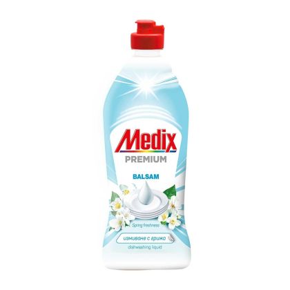 Препарат за миене на съдове Medix Balsam, пролетна свежест, 750 ml, бял