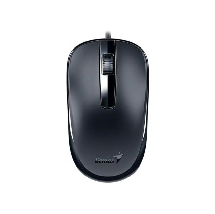 Мишка Genius DX-120, с кабел, USB Type-A, 3 бутона, черна
