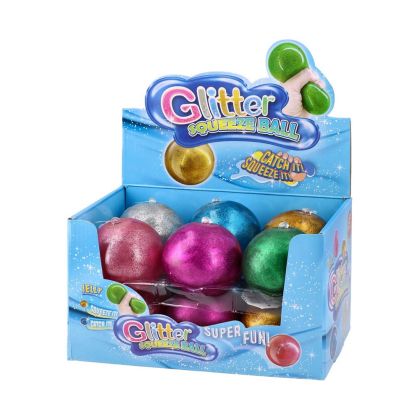 Антистрес топка Ozzo Squeezy, брокат, асорти, 1 брой