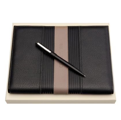 Cerruti 1881 Комплект химикалка и папка Brick, A5, черни