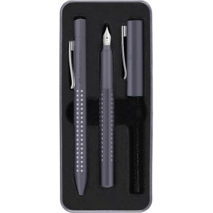 Химикалка и писалка Faber Castell Grip 2010, Сив