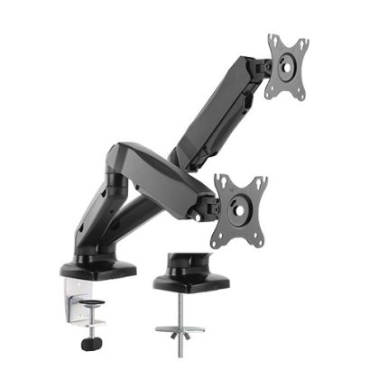 Стойка за 2 монитора Lumi LDT13-C024, 17'' - 32'', максимално тегло 6.5 kg, черна
