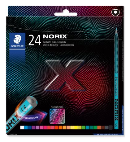 Цветни моливи Staedtler Norix 186, 24 цвята