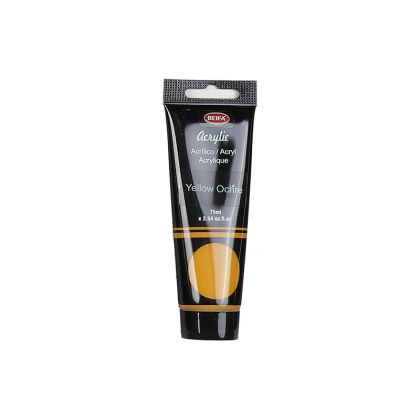 Beifa Акрилна боя, в тубичка, 75 ml, жълта охра