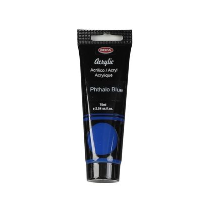 Beifa Акрилна боя, в тубичка, 75 ml, фтало синя