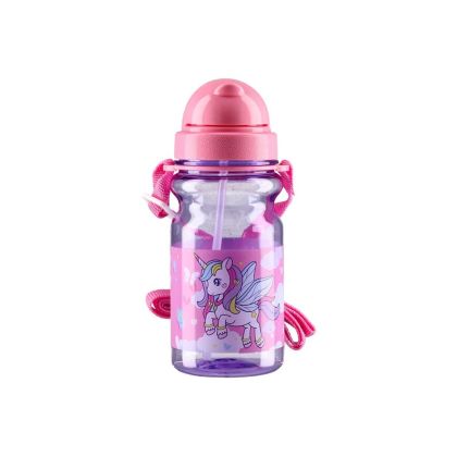 Бутилка Takk Flowy Baby, за момиче, с презрамка, 350 ml, асорти