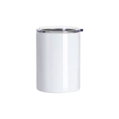 BESTSUB Чаша, с прозрачен капак, инокс, 400 ml, бяла