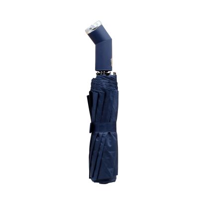 Office 1 Чадър Flashlight, автоматичен, диаметър 102 cm, дръжка-фенер, син