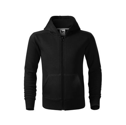 Malfini Детски суитшърт Zipper 412, размер 122 cm, възраст 6 години, черен