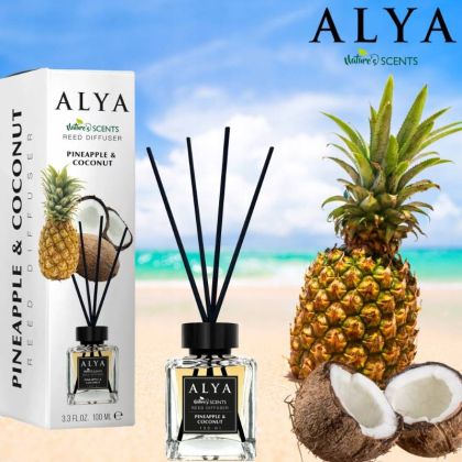 Ароматизатор с пръчици Alya- ананас/кокос,100мл