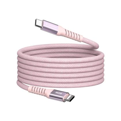 Кабел Verbatim Sync & Charge, магнитен, USB Type-C към USB Type-C, 60 W, 120 cm, розов