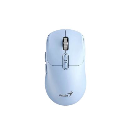 Мишка Genius NX-8080S, безжична, Bluetooth, Bluetooth/USB, 7 бутона, AA, синя