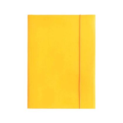 Папка картон гланц с ластик Жълт