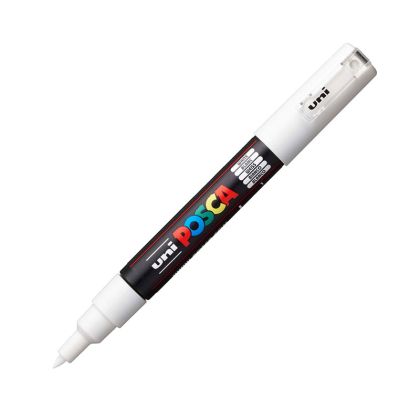 Перманентен маркер Uni Posca PC-1M на водна основа, 0.7-1.0 mm, Бял