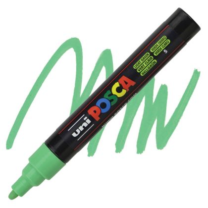 Перманентен маркер Uni Posca PC-5M на водна основа Светлозелен